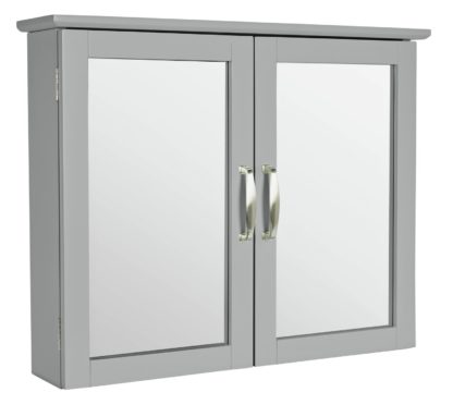 An Image of Argos Home Tongue & Groove Wall Cabinet - Grey