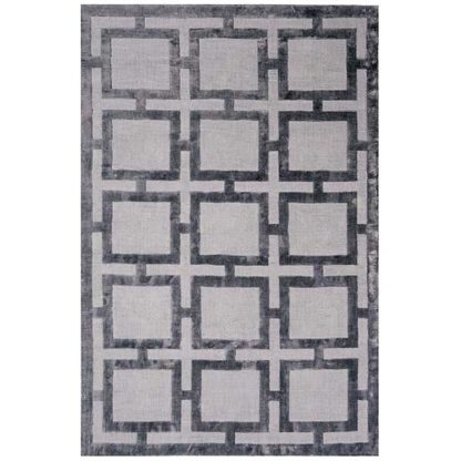 An Image of Katherine Carnaby Eaton Hand Woven Rug Steel