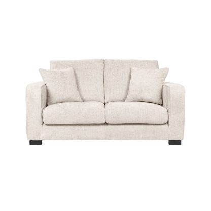 An Image of Carson Chunky Chenille 2 Seater Sofa Pebble