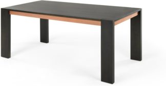 An Image of Anderson Dining Table, Grey Mango Wood and Copper
