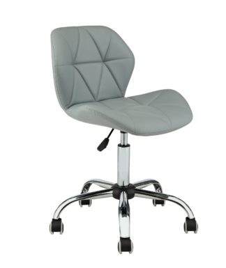 An Image of Habitat Boutique Faux Leather Office Chair - Grey