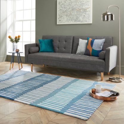 An Image of Linear Stripe Rug Linear Stripe Mono