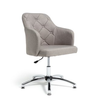 An Image of Habitat Button Back Fabric Office Chair - Grey