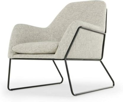 An Image of Frame Armchair, Basketweave Grey