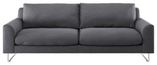 An Image of Habitat Lyle 3 Seater Fabric Sofa - Charcoal