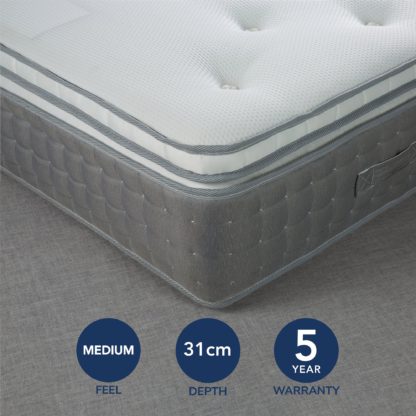 An Image of Fogarty Premium 3500 Pocket Sprung Mattress White