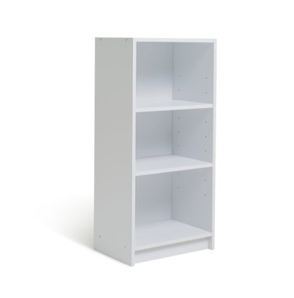 An Image of Habitat Maine 2 Shelf Half Width Bookcase - Oak Effect