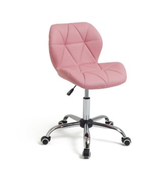 An Image of Habitat Boutique Faux Leather Office Chair - Pink