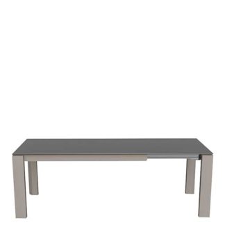 An Image of Calligaris Omnia Extending Table Taupe Glass
