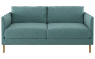 An Image of Habitat Hyde 2 Seater Fabric Sofa - Teal