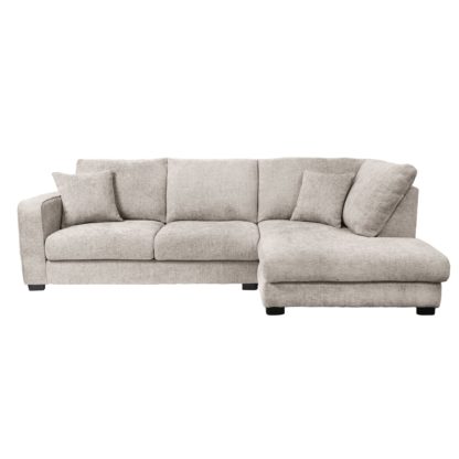 An Image of Carson Chunky Chenille Right Hand Corner Sofa Cream