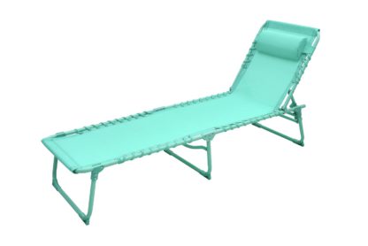 An Image of Argos Home Metal Set of 2 Sun Loungers - Teal