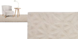 An Image of Tekari Wool Rug, Large 160 x 230cm, Cream