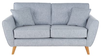 e0dd5dd02575beacb80f7eff72cfc2027949f25875d84cf1e2844457b65b2312.jpg An Image of Habitat Isla 2 Seater Fabric Sofa - Light Blue
