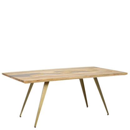 An Image of Leif Dining Table Natural Mango Wood