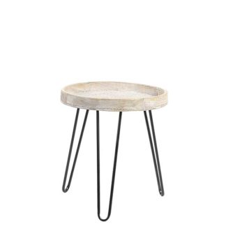 An Image of Natural Wood Side Table Natural