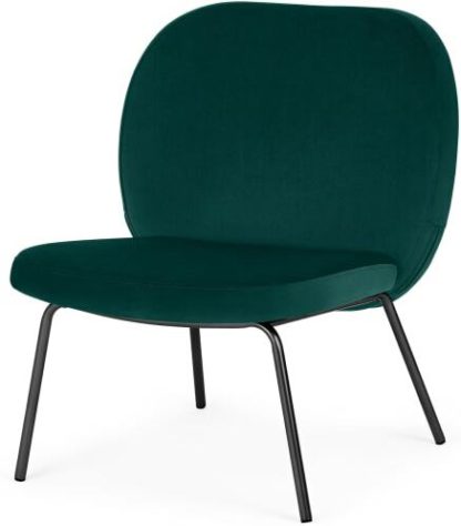 An Image of Safia Accent Armchair, Seafoam Blue Velvet