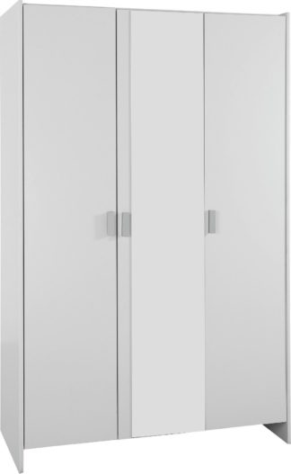 An Image of Argos Home Capella 3 Door Mirrored Wardrobe - White