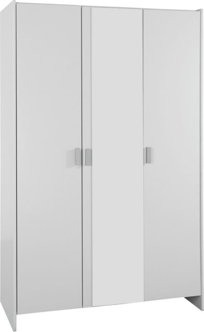 An Image of Argos Home Capella 3 Door Mirrored Wardrobe - White