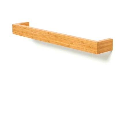 An Image of Wireworks Coffee Bamboo Single Towel Rail