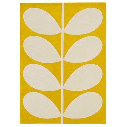 An Image of Orla Kiely Yellow Stem Rug