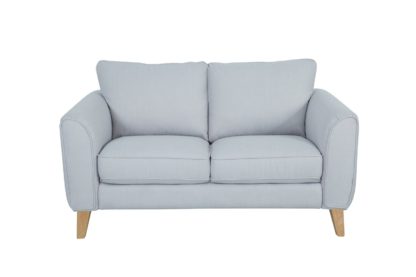 An Image of Habitat Cooper 2 Seater Fabric Sofa - Light Grey