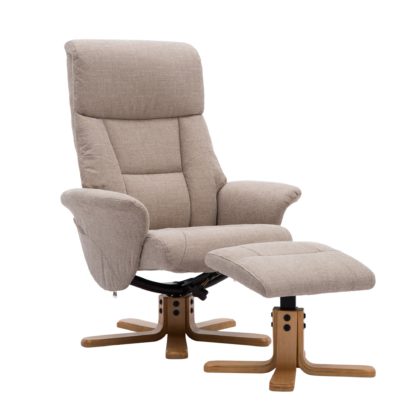 An Image of Whitham Swivel Recliner Chair - Natural Natural