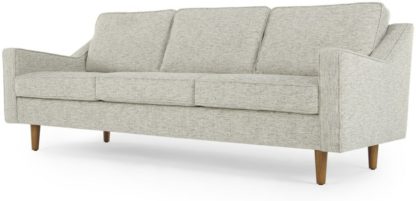 An Image of Dallas 3 Seater Sofa, Grey Basketweave
