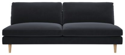 An Image of Habitat Teo 3 Seater Fabric Sofa - Teal