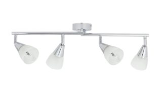 An Image of Argos Home Curico 4 Light Spotlight Bar - Chrome