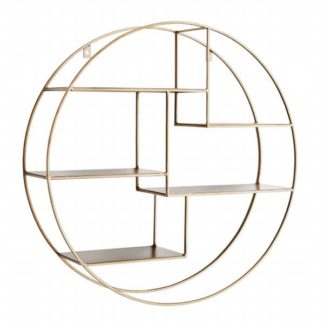 An Image of Metal Circular Shelf Brass