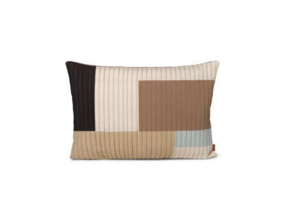 An Image of ferm LIVING Shay Quilt Cushion Mustard 60 x 40cm