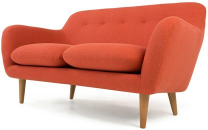 An Image of Dylan 2 Seater Sofa, Retro Orange