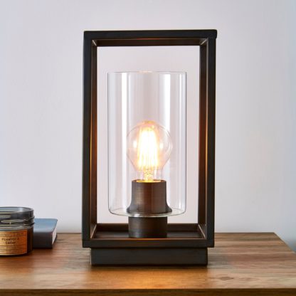 An Image of London Bronze Industrial Table Lamp Bronze