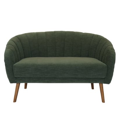 An Image of Romilly Chenille 2 Seater Sofa - Bottle Green Green