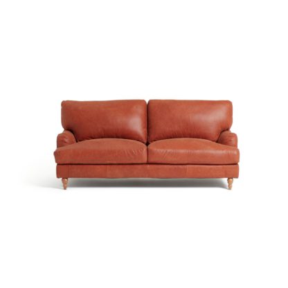 An Image of Habitat Livingston 3 Seater Leather Sofa - Tan