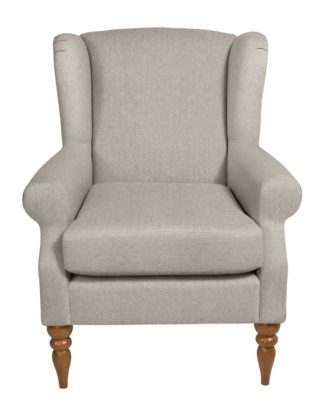An Image of Habitat Bude Fabric Wingback Chair - Cream