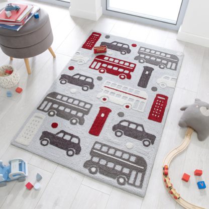 An Image of City Buzz Rug Light Grey