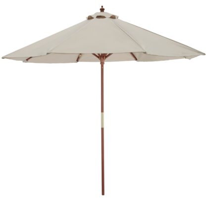 An Image of Argos Home 2.7m Water Repellent Garden Parasol - Cream