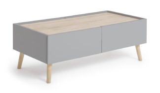 An Image of Habitat Skandi 2 Drawer Coffee Table - Grey Two Tone