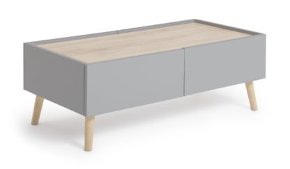 An Image of Habitat Skandi 2 Drawer Coffee Table - Grey Two Tone