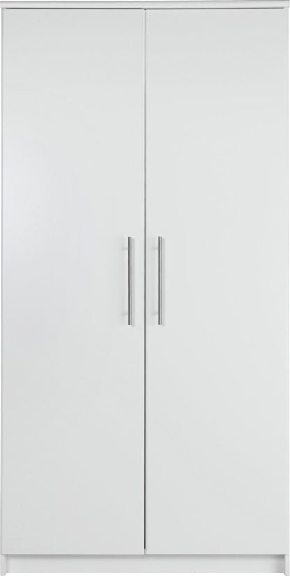 An Image of Argos Home Normandy 2 Door Wardrobe - White