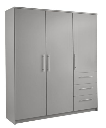 An Image of Argos Home Normandy 3 Dr 3 Drw Extra Large Wardrobe - White