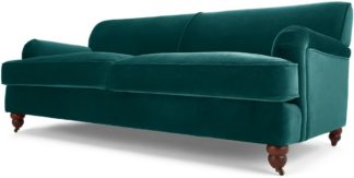 An Image of Orson 3 Seater Sofa, Seafoam Blue Velvet