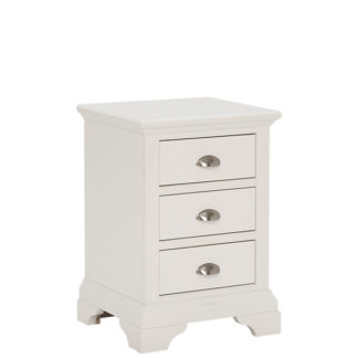 An Image of Carrington 3 Drawer Nightstand White