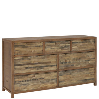 An Image of Charlie Reclaimed Wood 7 Drawer Dresser Sideboard