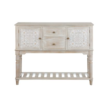 f5608a55d76c7de99a2cfe062bdd4533c17618ea15b95565aa086b8857157d05.jpg An Image of Lucille Carved Console Table Brown