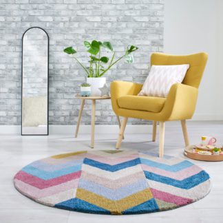 An Image of Chroma Circle Rug MultiColoured