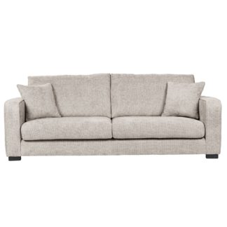 An Image of Carson Chunky Chenille 4 Seater Sofa Pebble