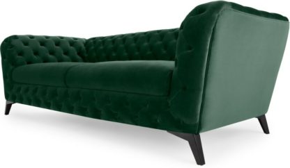 An Image of Sloan 3 Seater Sofa, Pine Green Velvet